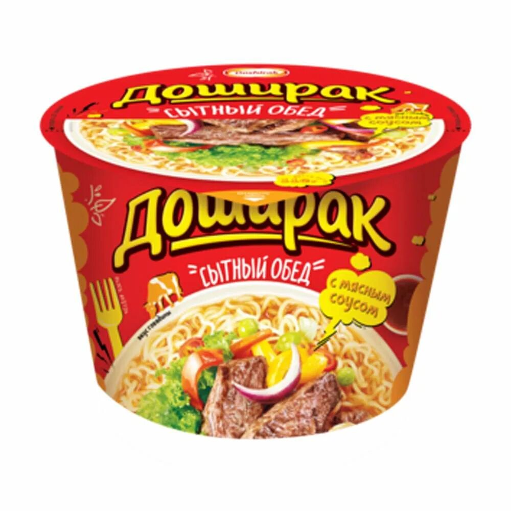 Лапша Доширак говядина 110г ведро