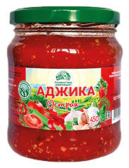 Аджика острая Кавказпродукт 450гр. ст\б