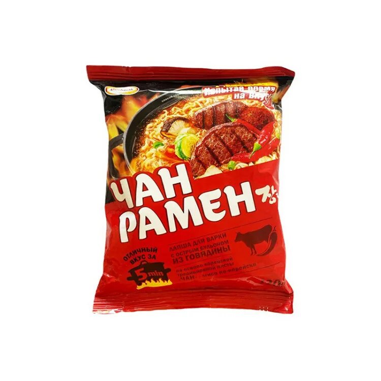 Лапша Доширак ЧАН РАМЕН острая  говядина 120гр м/уп