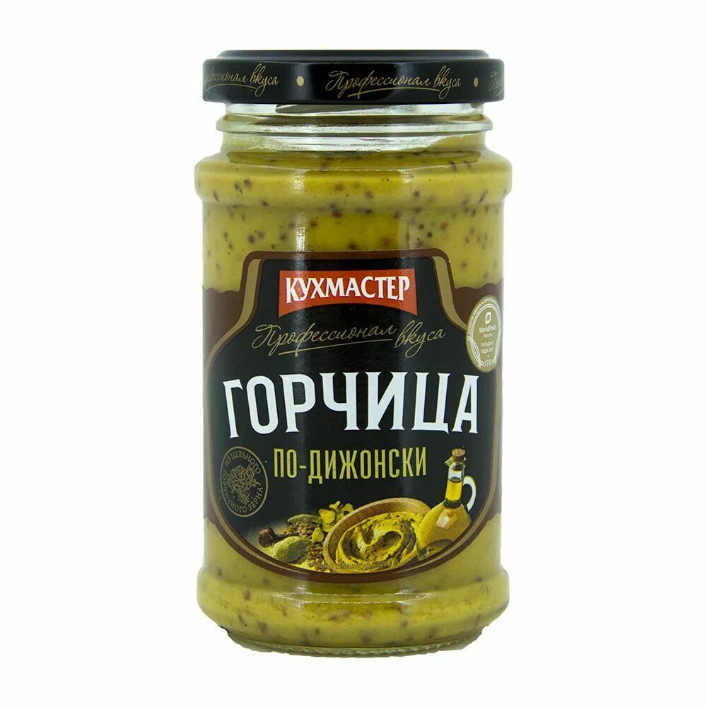 Горчица Кухмастер По-Дижонски 210г ст/б
