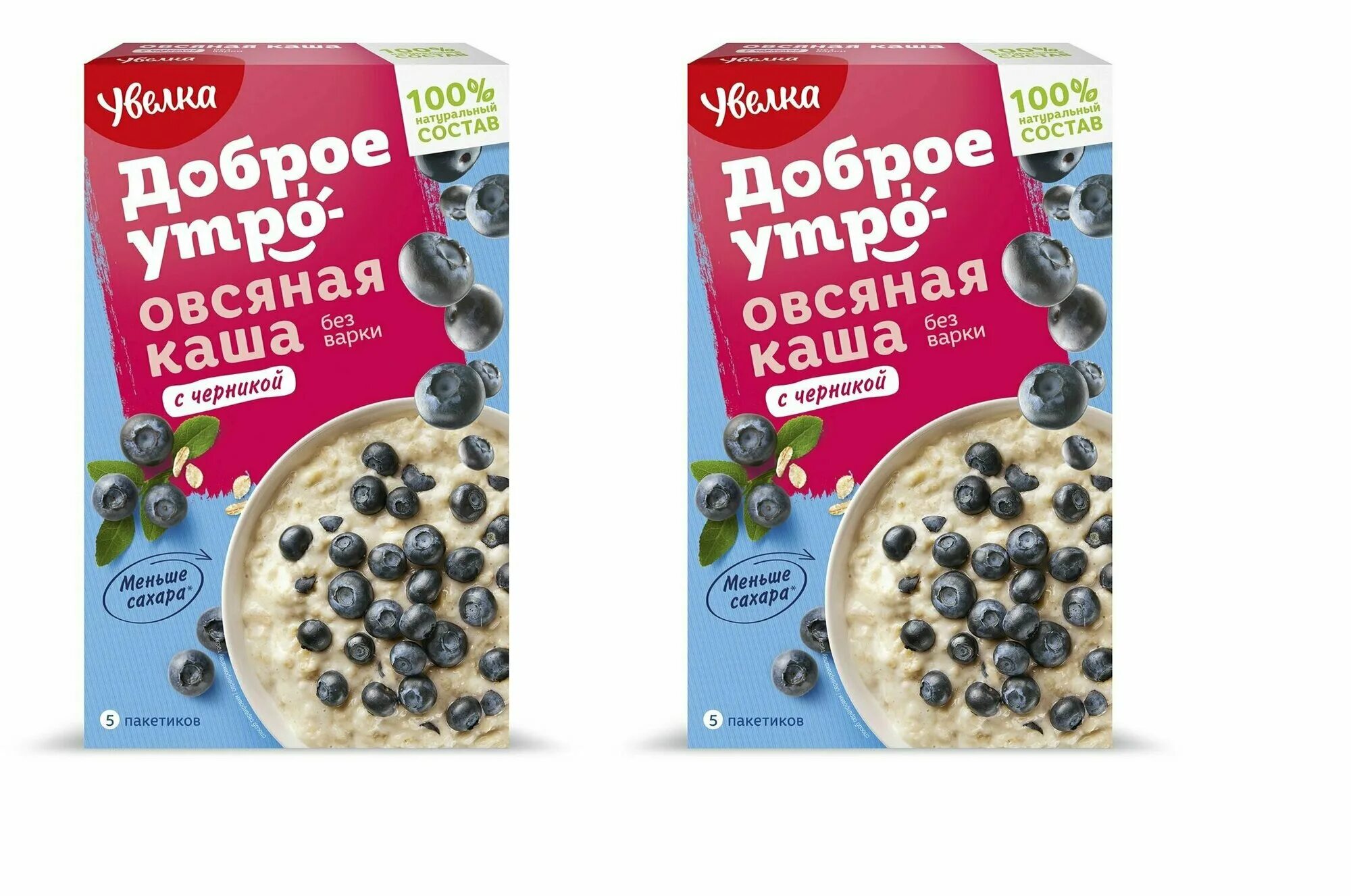 Каша Увелка овсяная с черникой 200г