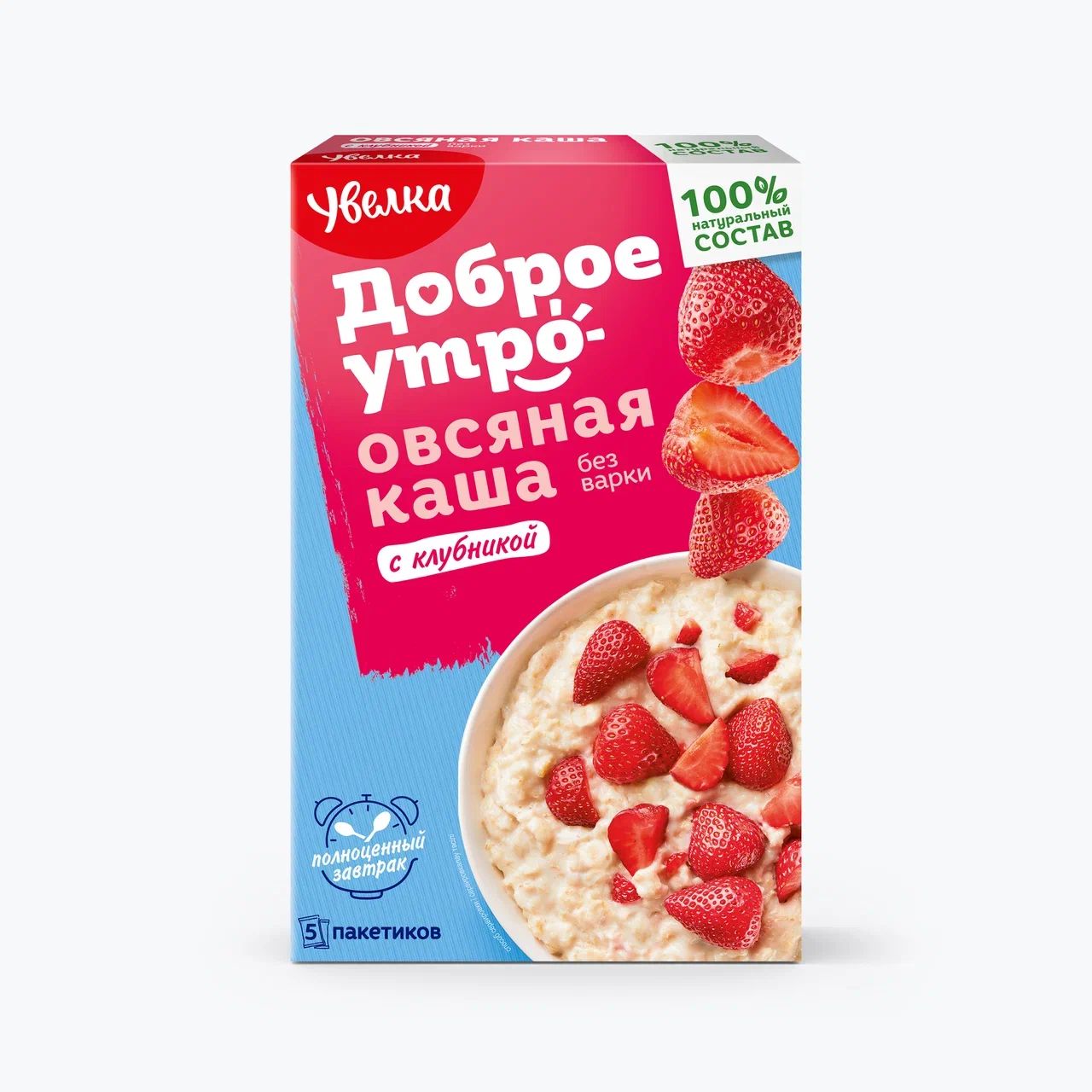 Каша Увелка овсяная Клубника 200г
