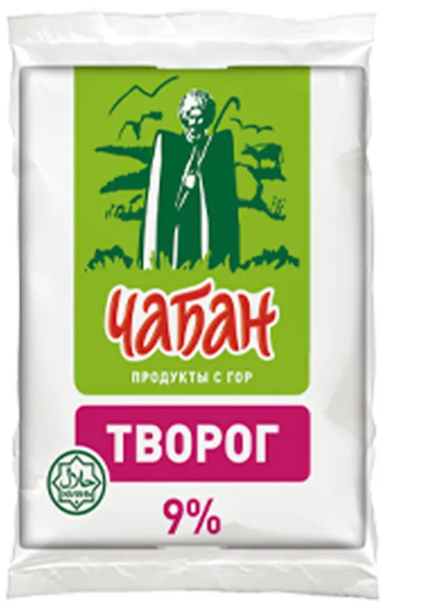 Творог Чабан 9% 180гр флоупак