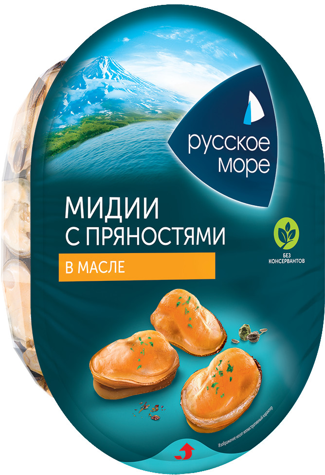 Мясо Мидии в масле с пряностями РМ 180гр