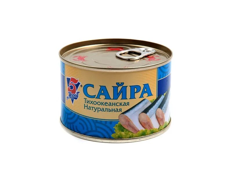 Сайра 5 морей в/м 250г ж/б+ключ