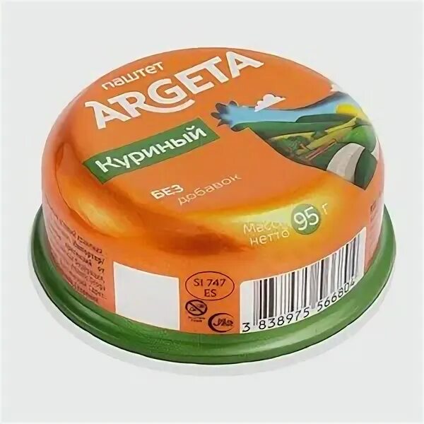 Паштет Куриный Аргета 95г ж/б
