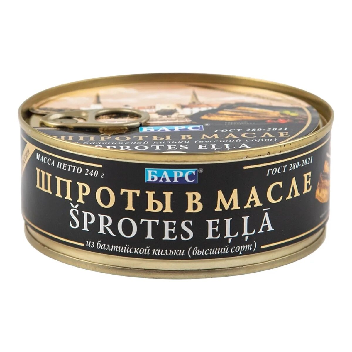 Шпроты в масле из балт. кильки  240г ж/б/Барс