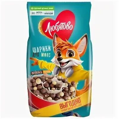 Шарики шок. Любятово дуо микс 500г м/уп