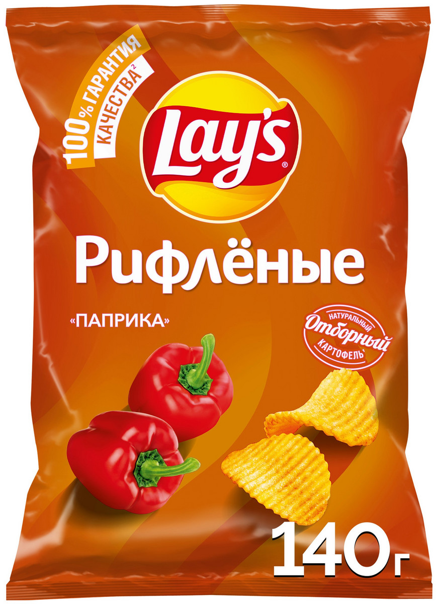 Чипсы Лейс Риф. паприка 140г
