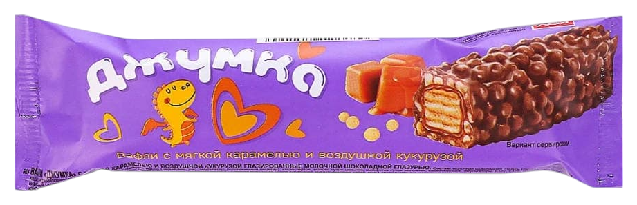 Вафли Джумка с мягк.карам.и возд.кукурузой 37 гр