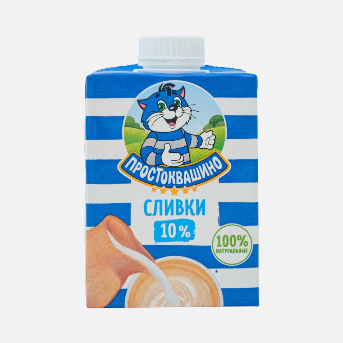Сливки Простоквашино ультрапастер 10% 500гр.