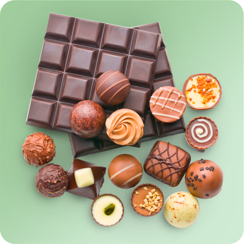 Шоколад, конфеты, суфле