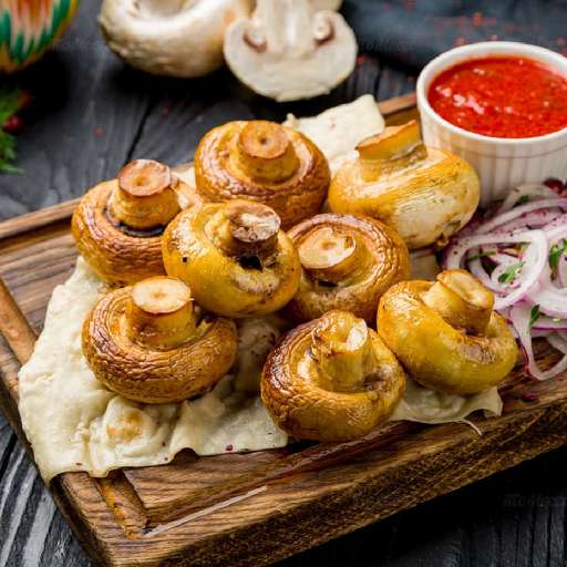 Шампиньоны на гриле