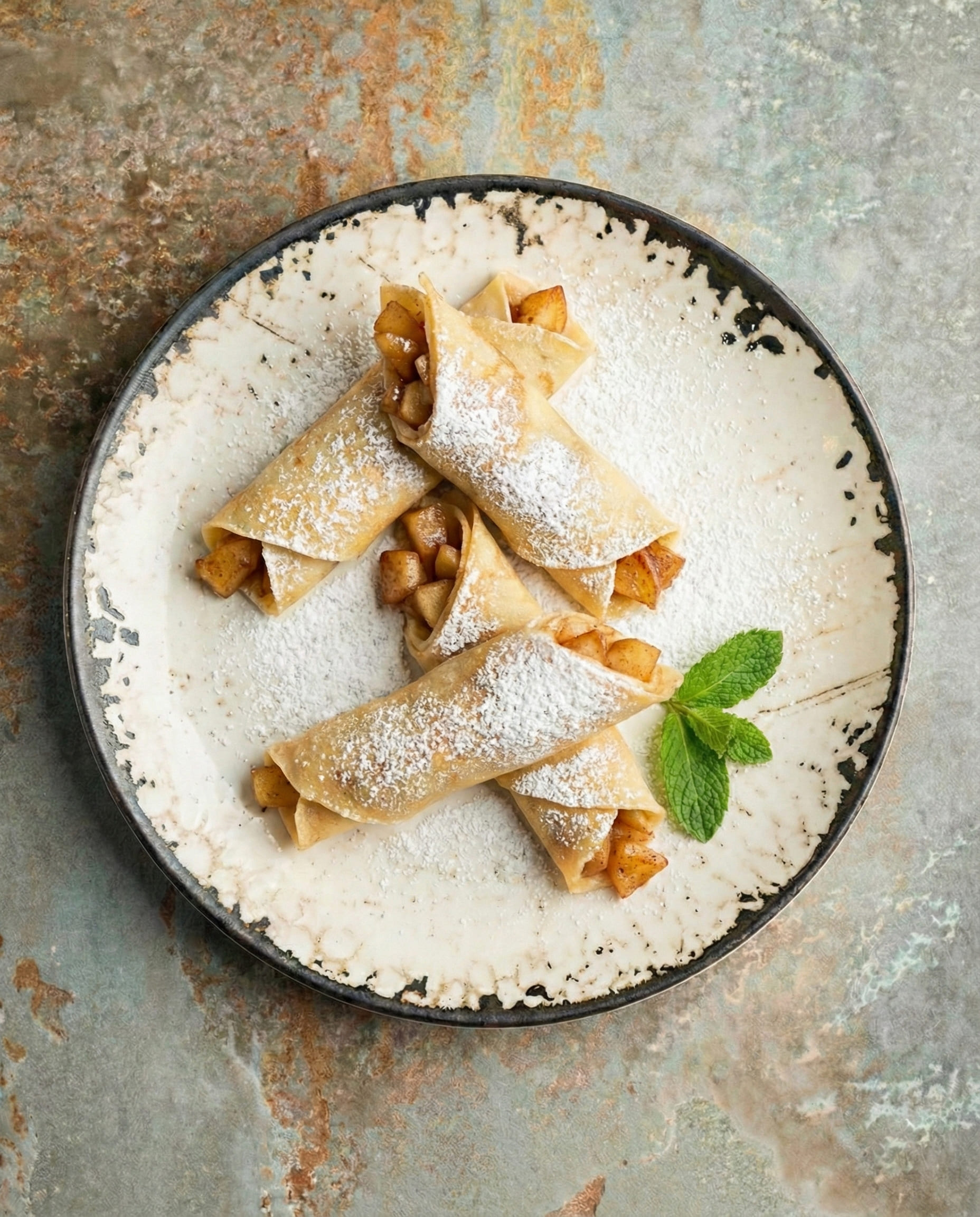 Блины с яблоком и корицей