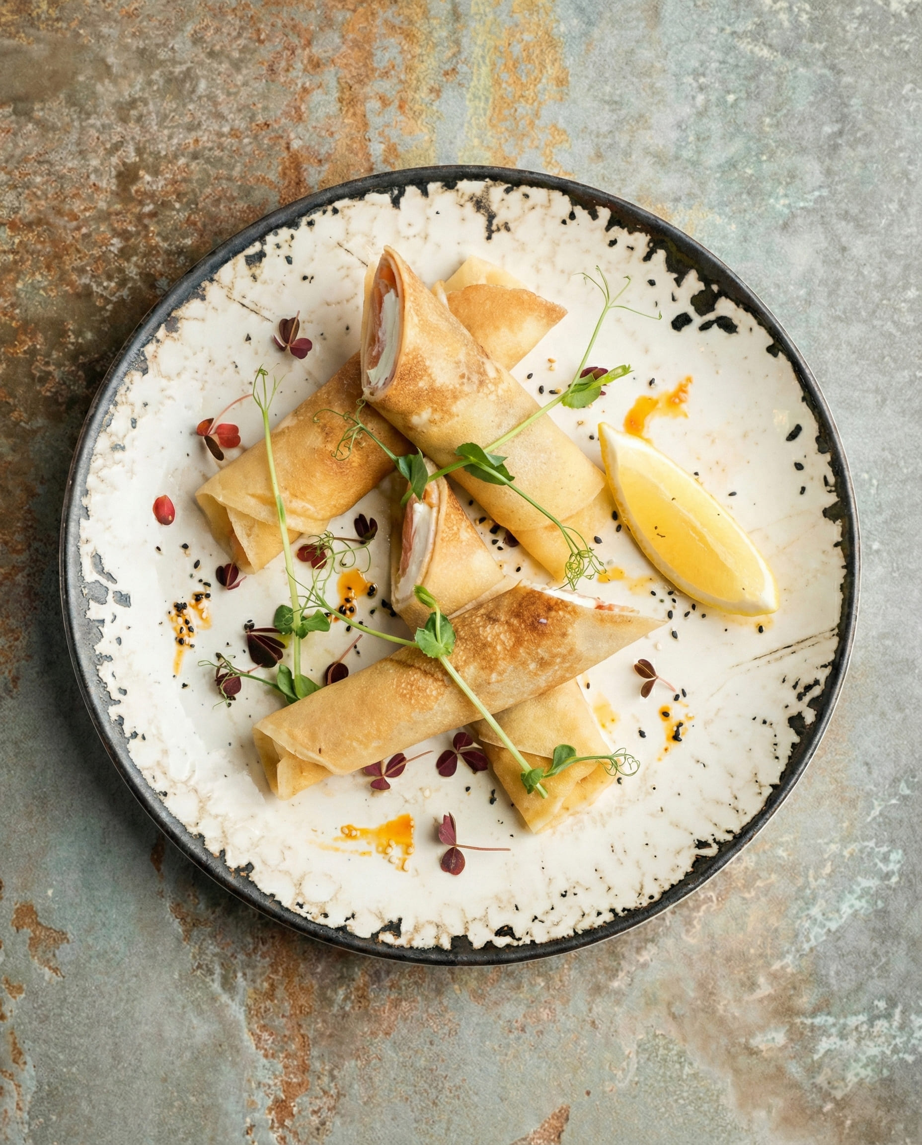 Блины с лососем