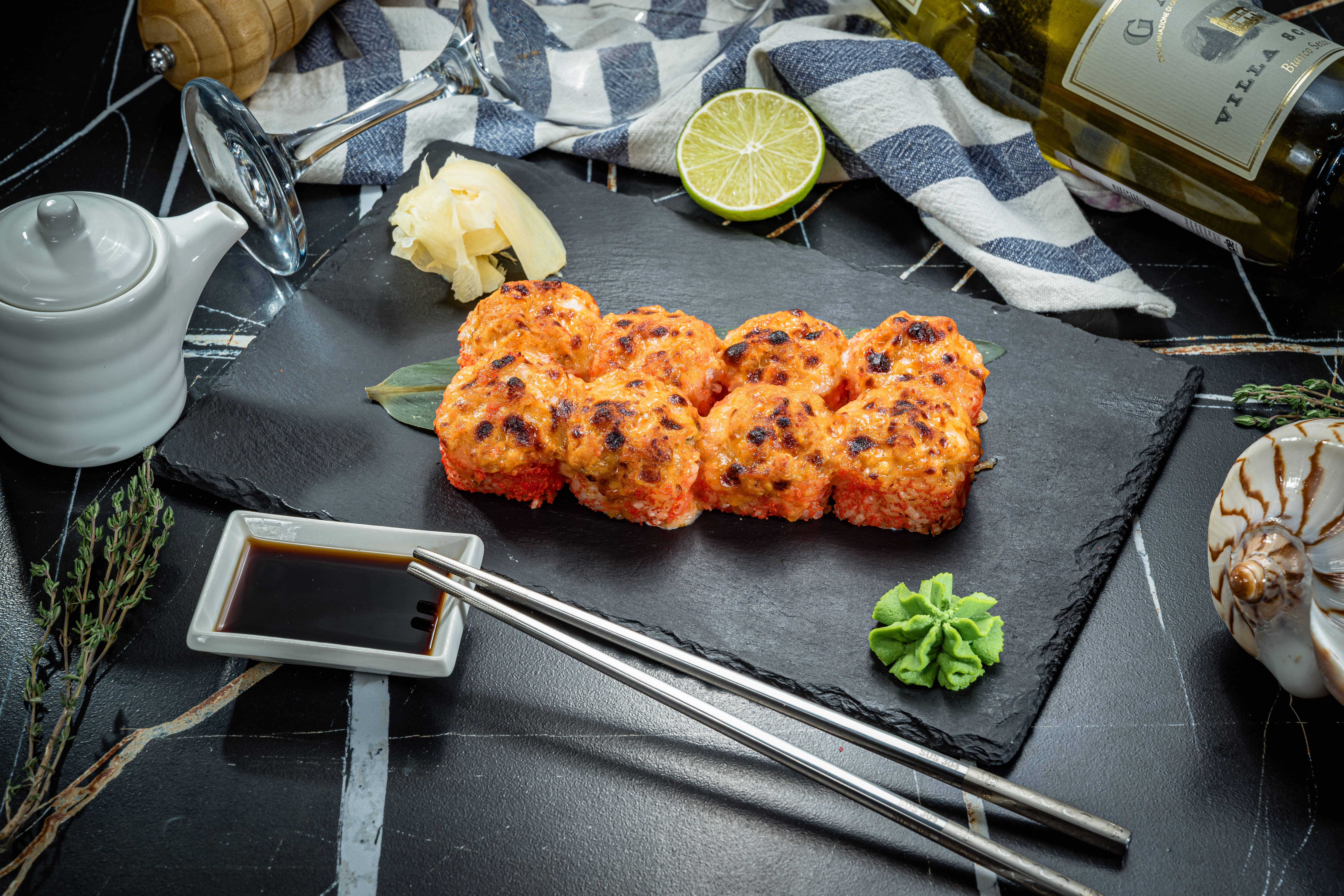 Вулкан с лососем