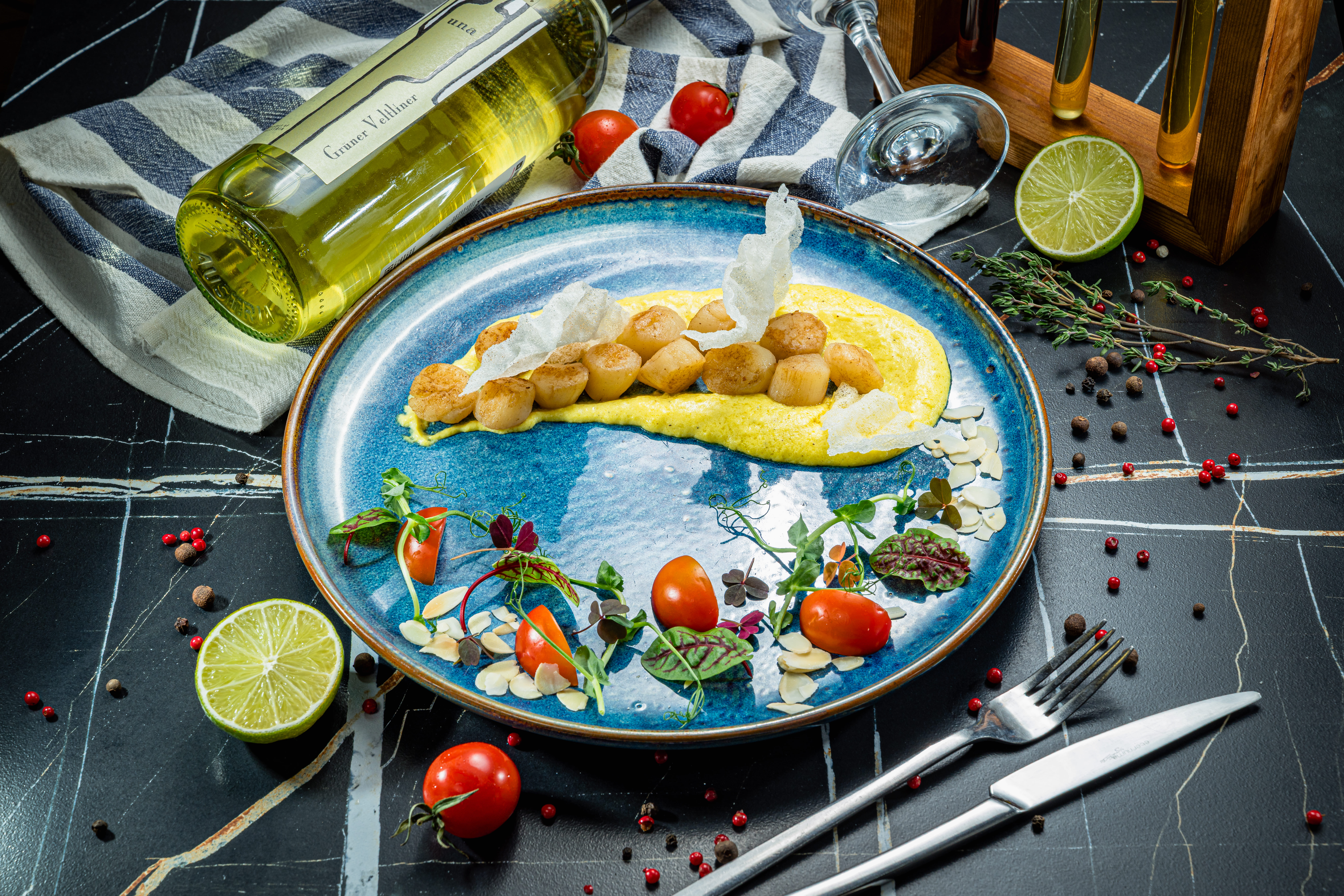 Филе гребешка на гриле