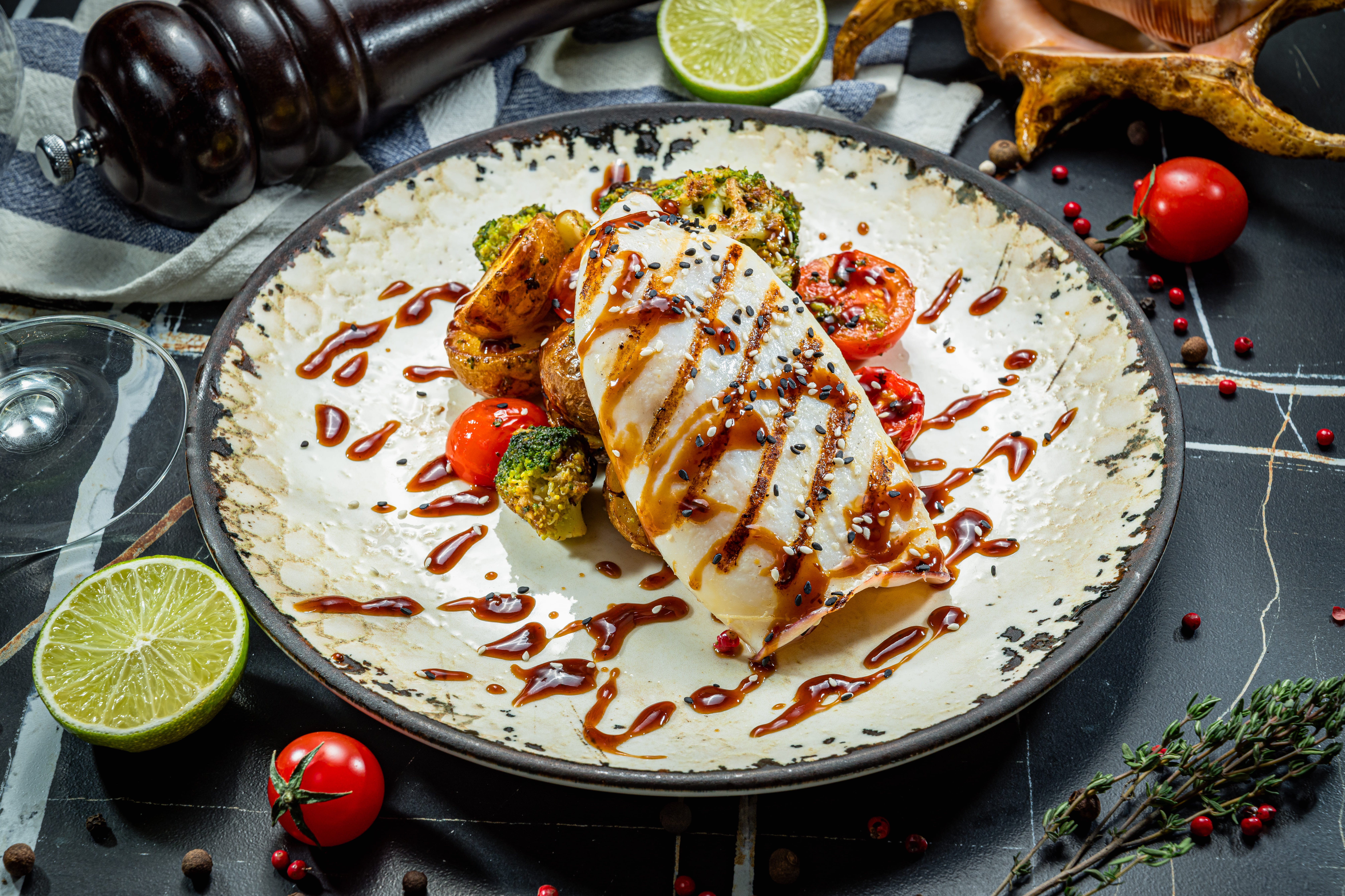 Жареный кальмар