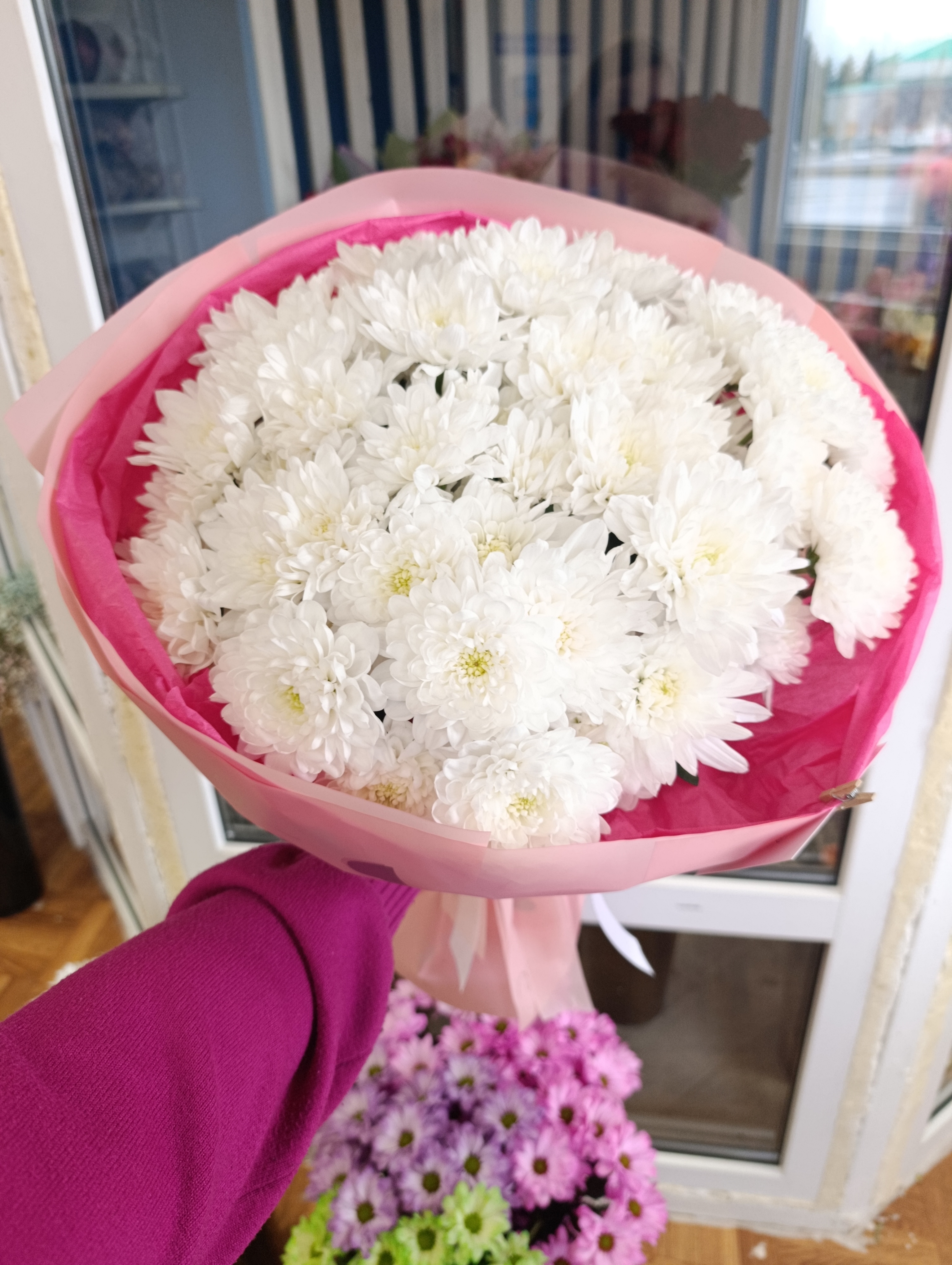 Букет из хризантем размер "L"