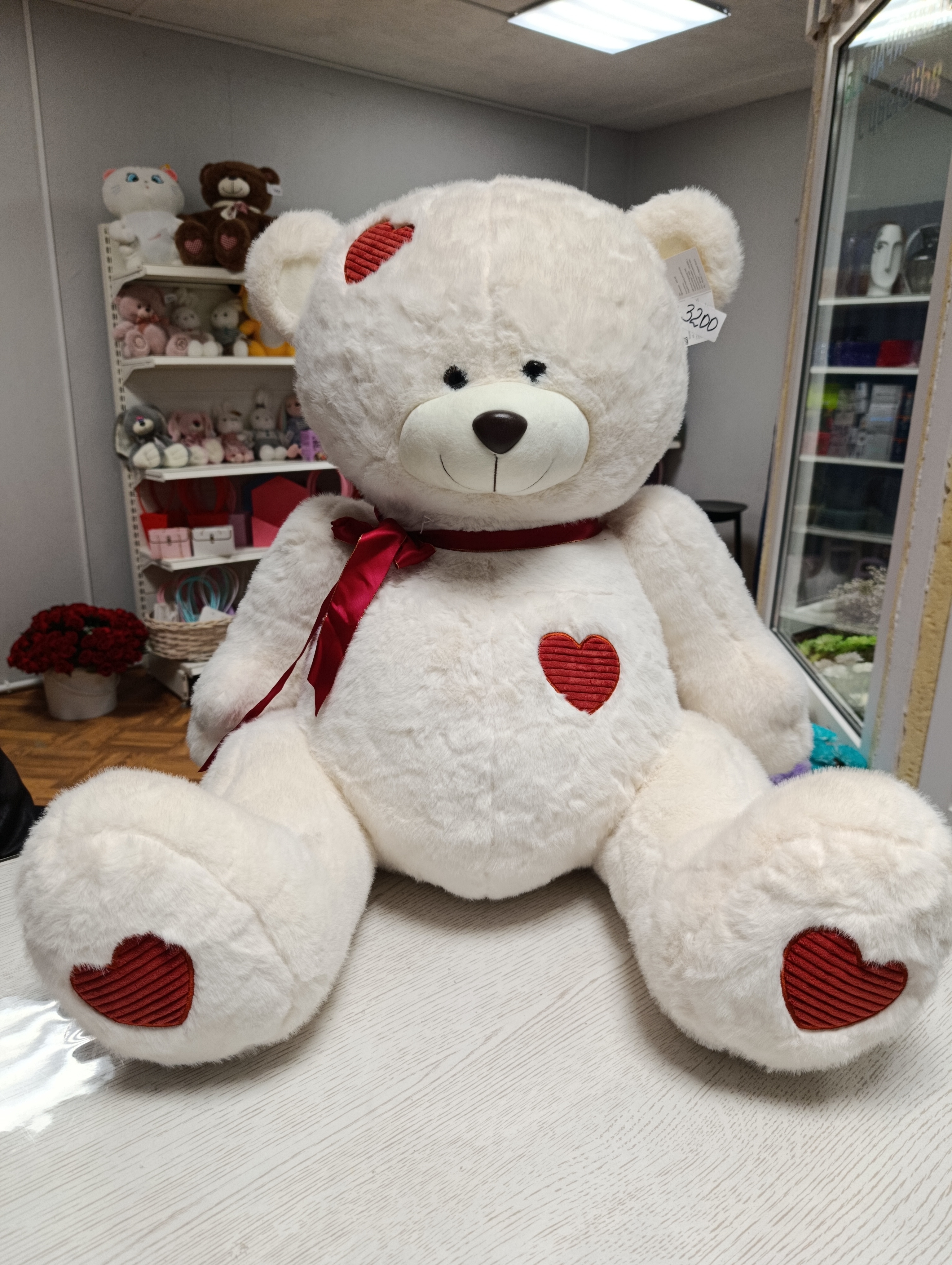 Белый мишка 62см