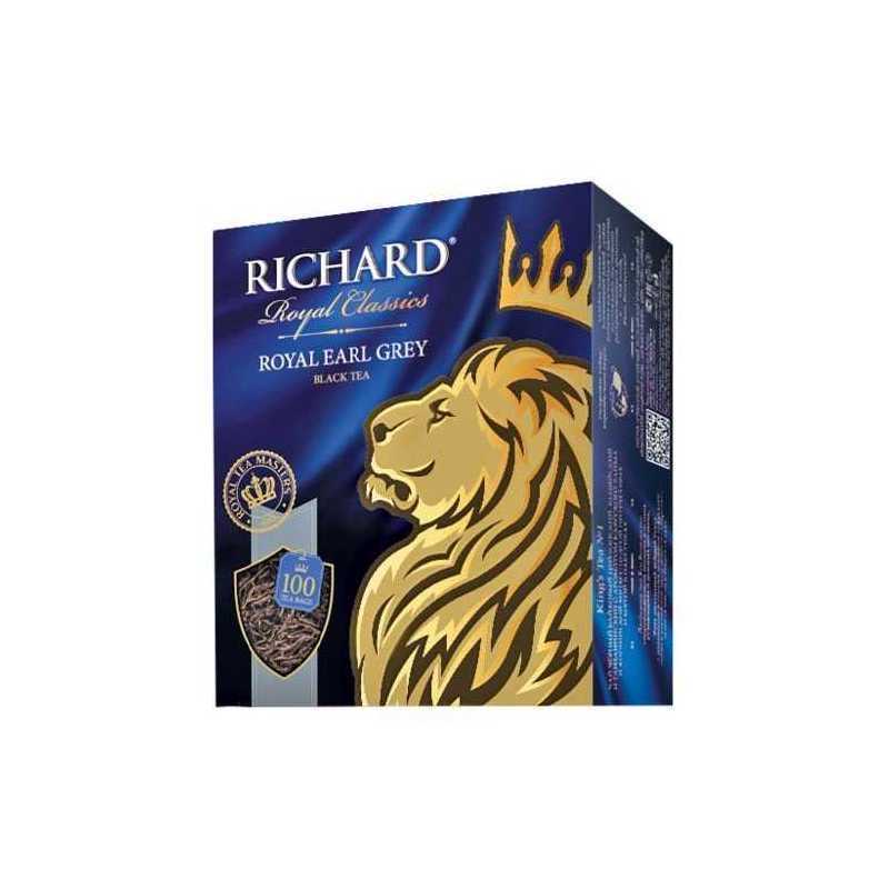 Чай черный Richard Royal Earl Grey с бергамотом в пакетиках, 100 х 2г