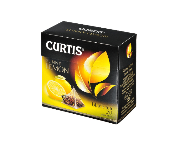 Чай черный Curtis Sunny Lemon ароматизированный в пирамидках, 20 х 1.7г