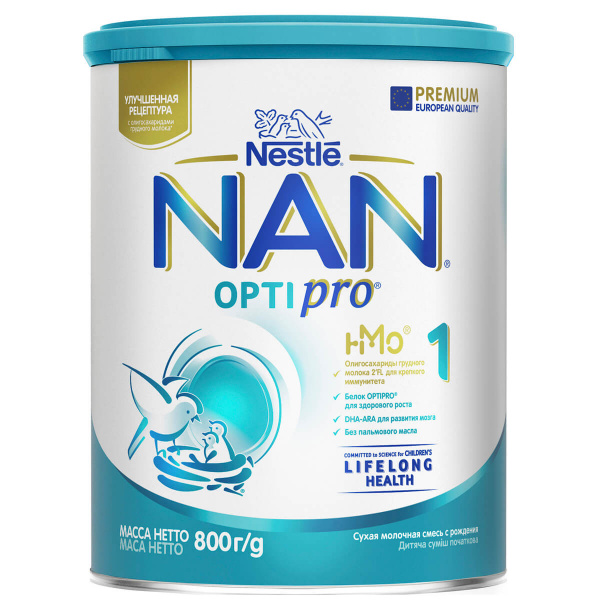 NAN Optipro 1 (800г) Молочная Смесь с рождения 800г.