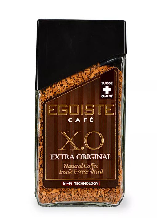 Кофе сублимированный молотый в растворимом Egoiste X.O., стекл. банка, 100г