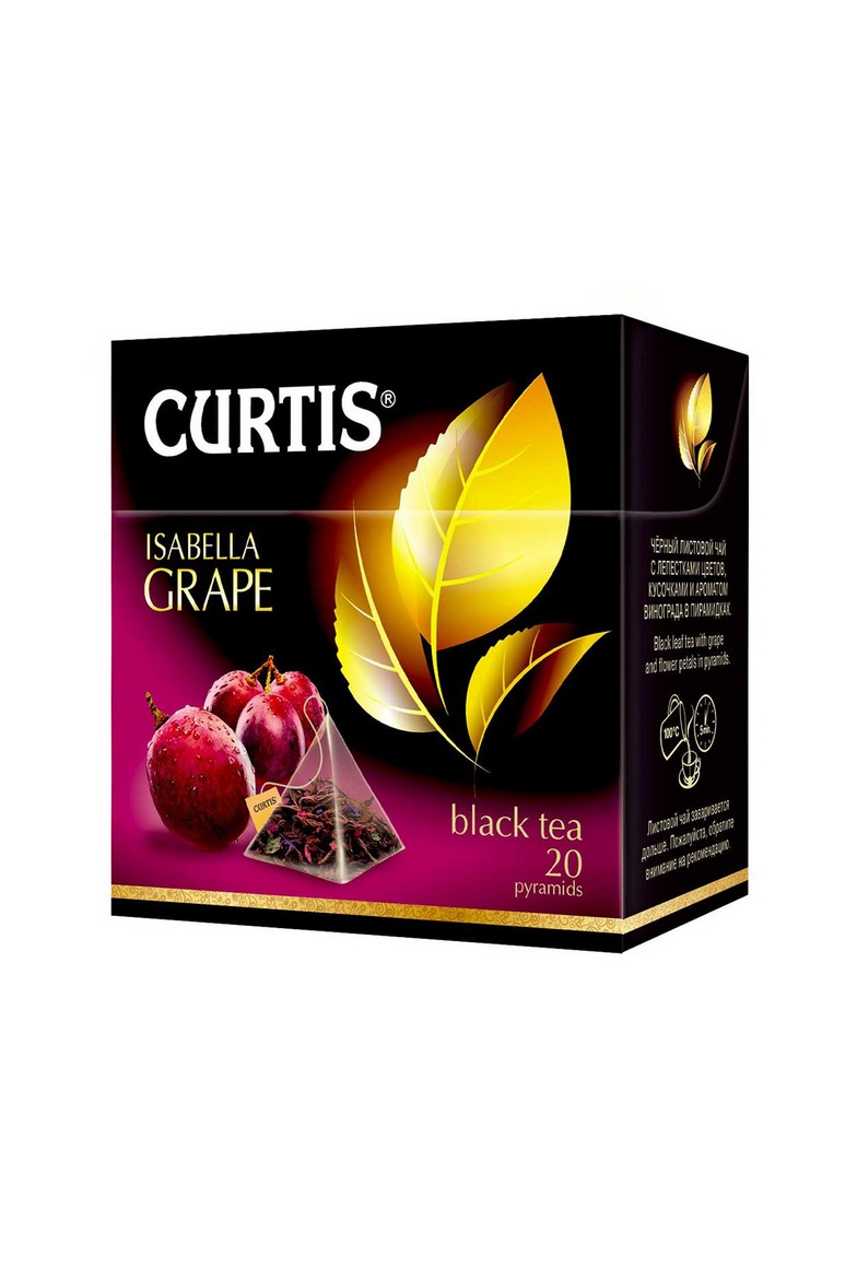 Чай черный Curtis Isabella Grape ароматизированный в пирамидках, 20 х 1.8г