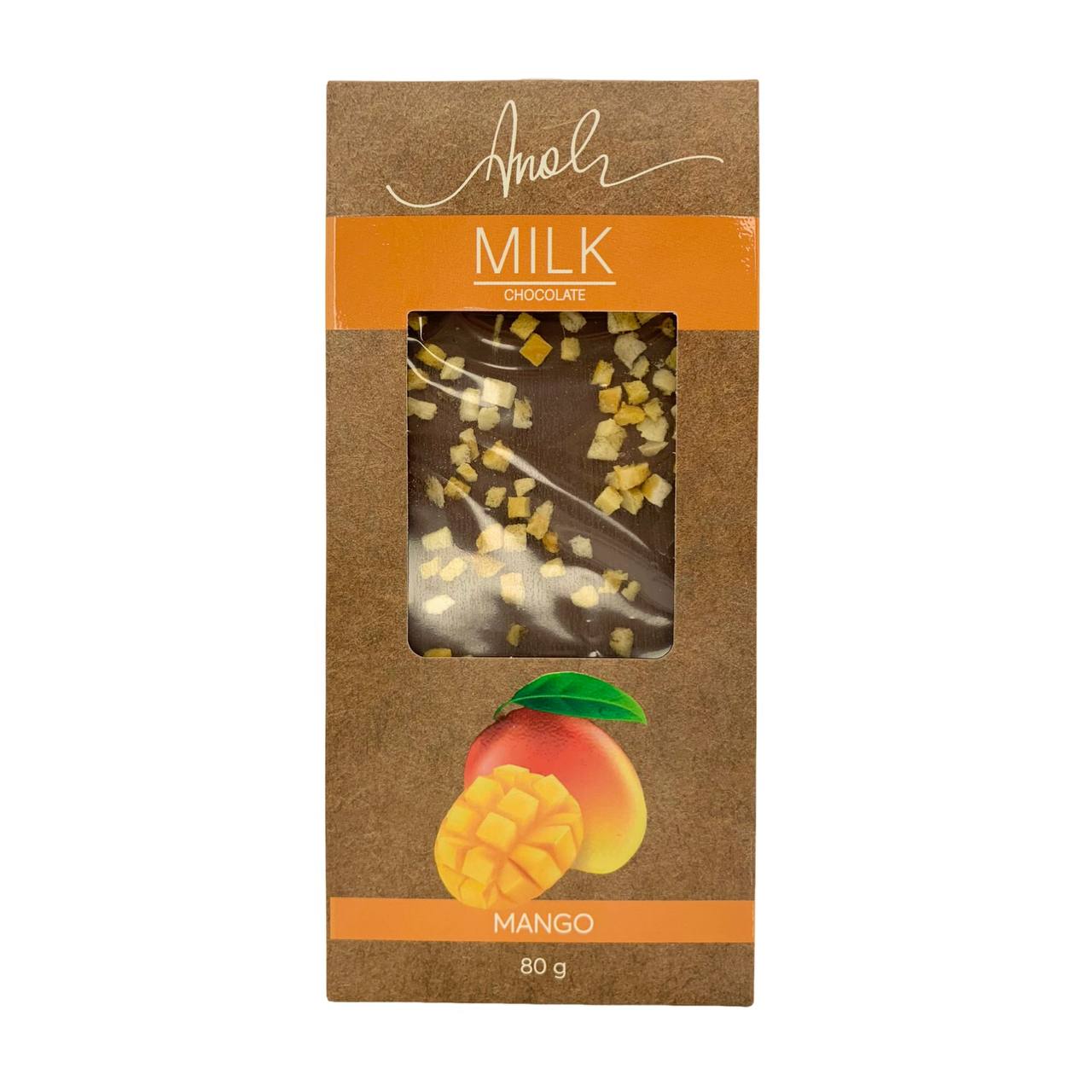 Молочный шоколад с манго АНОЛИ 80 гр