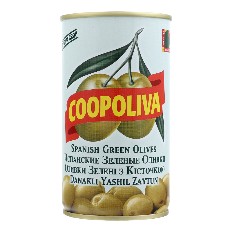 Оливки зеленые Coopoliva без косточки, 350г