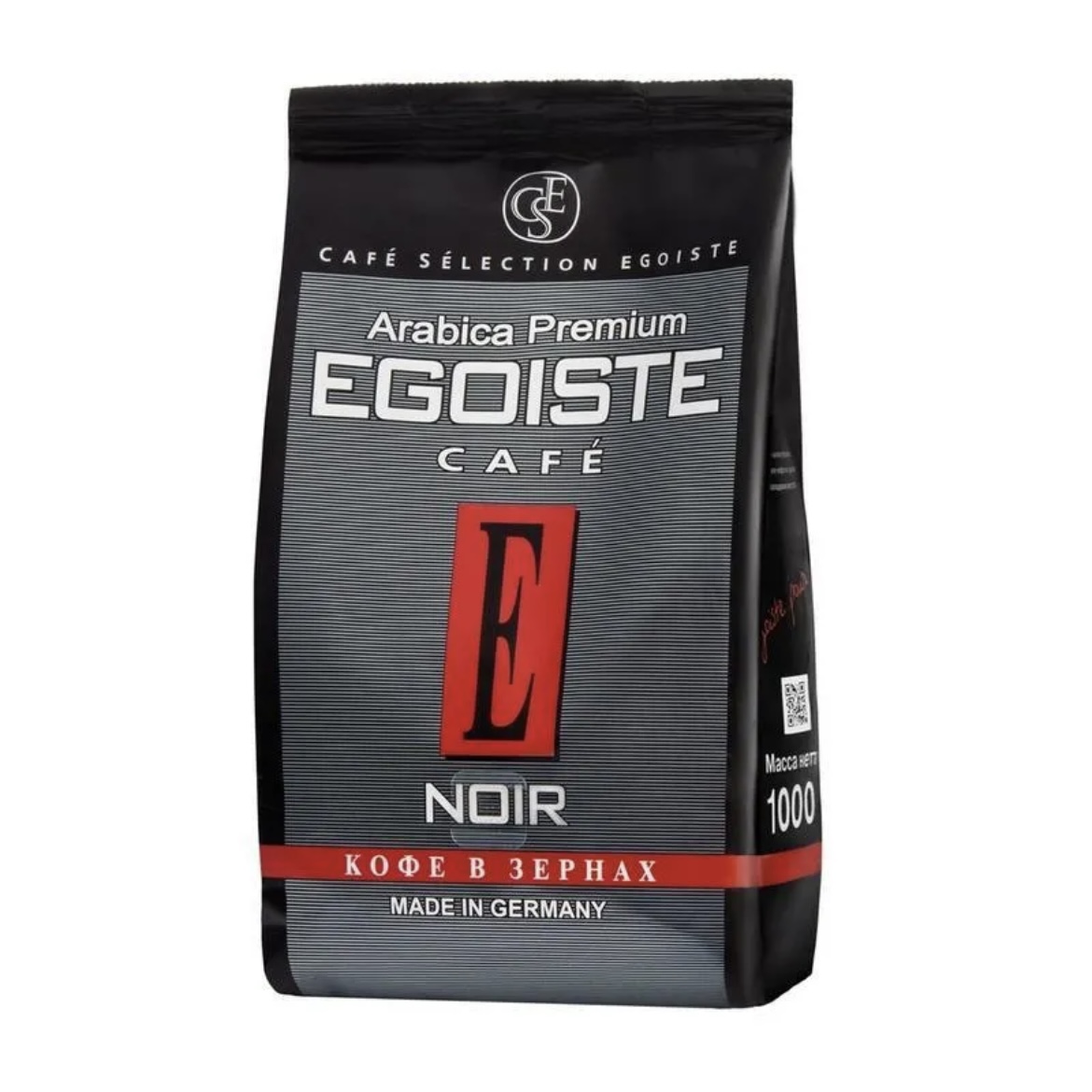 Кофе в зернах Egoiste Noir, полимерная упаковка, 1000г