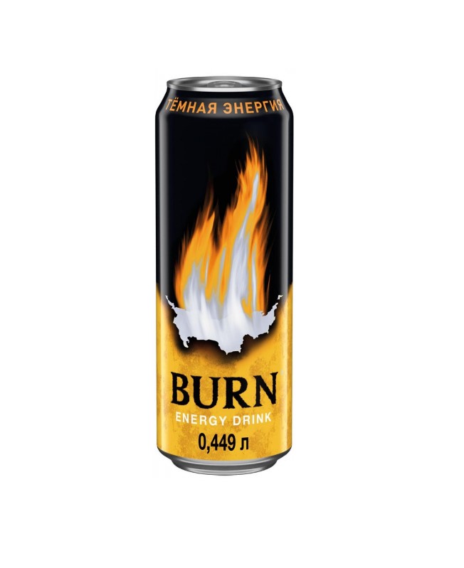 BURN - Темная энергия энергетический напиток ж/б 0,449л