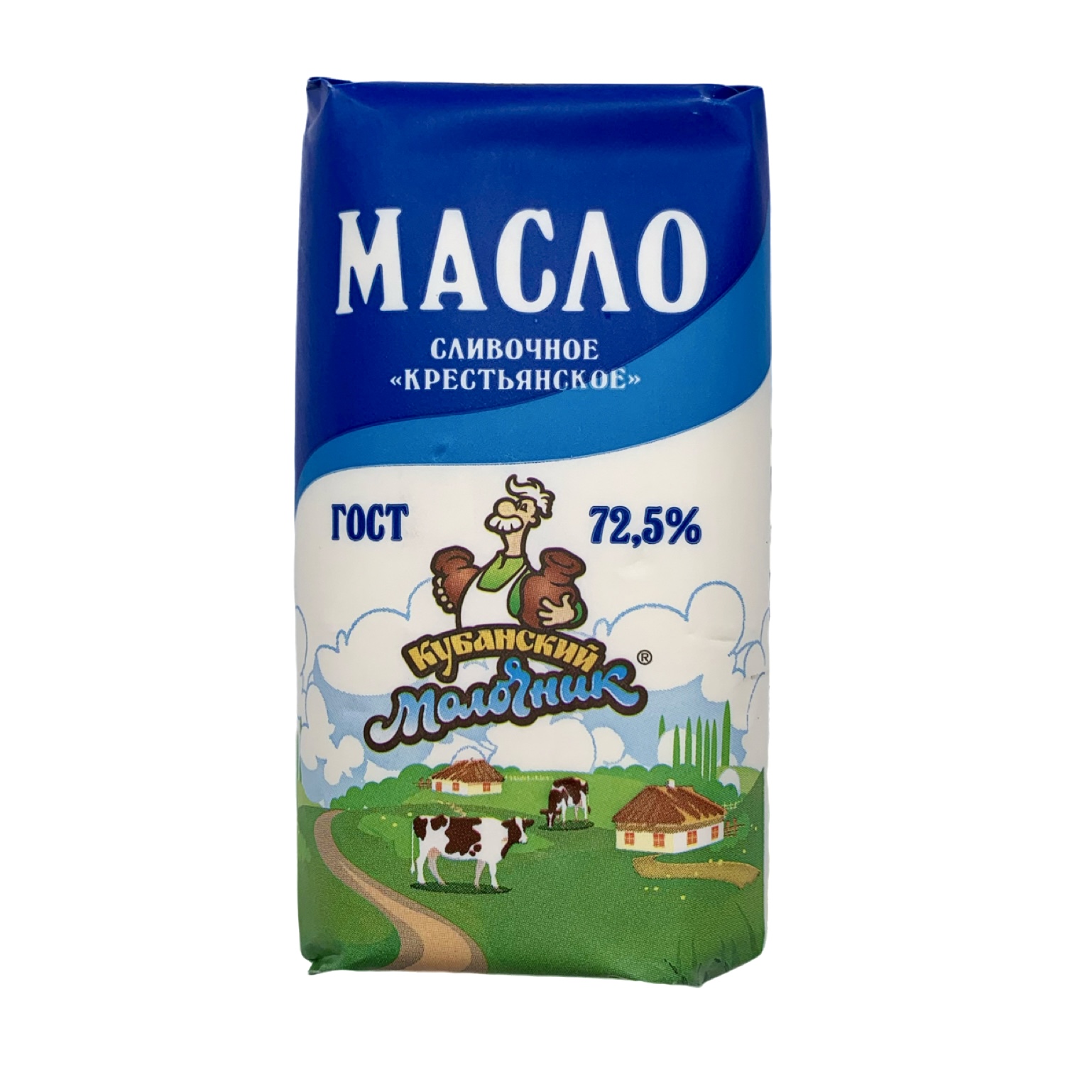 Масло сливочное "Крестьянское" Кубанский молочник 72,5% 170 гр