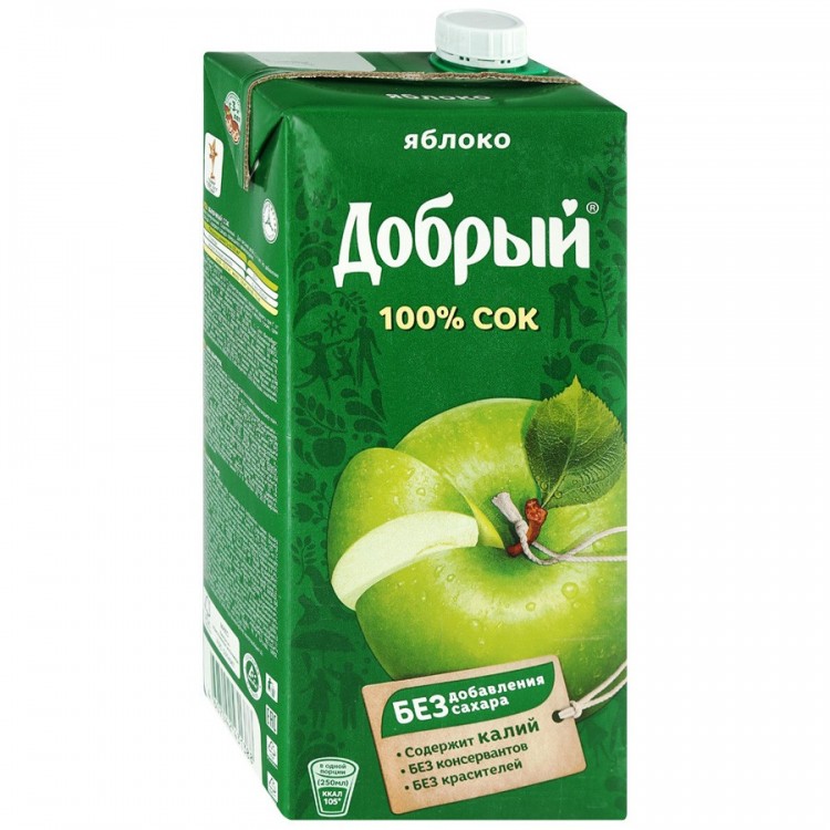 Добрый сок яблоко TetraPak 2л