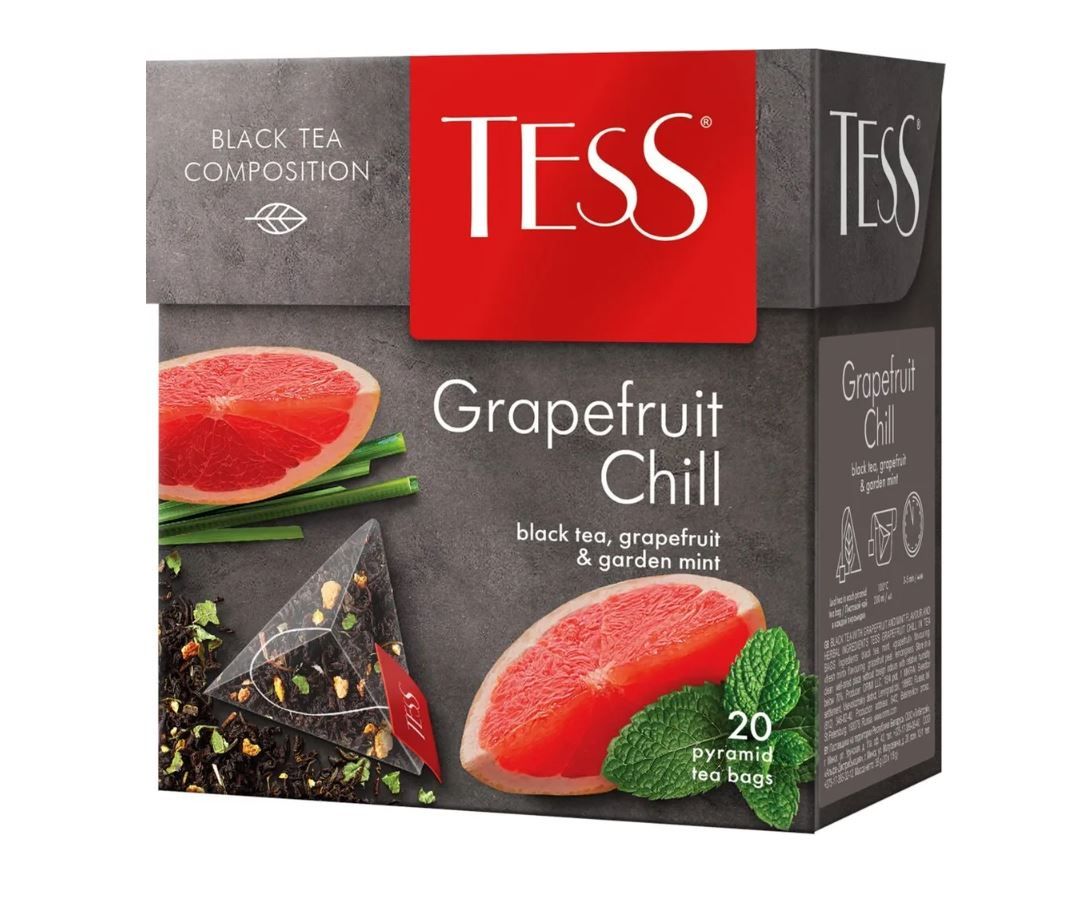 Чай черный Tess Grapefruit Chill, 1.8г х 20пак