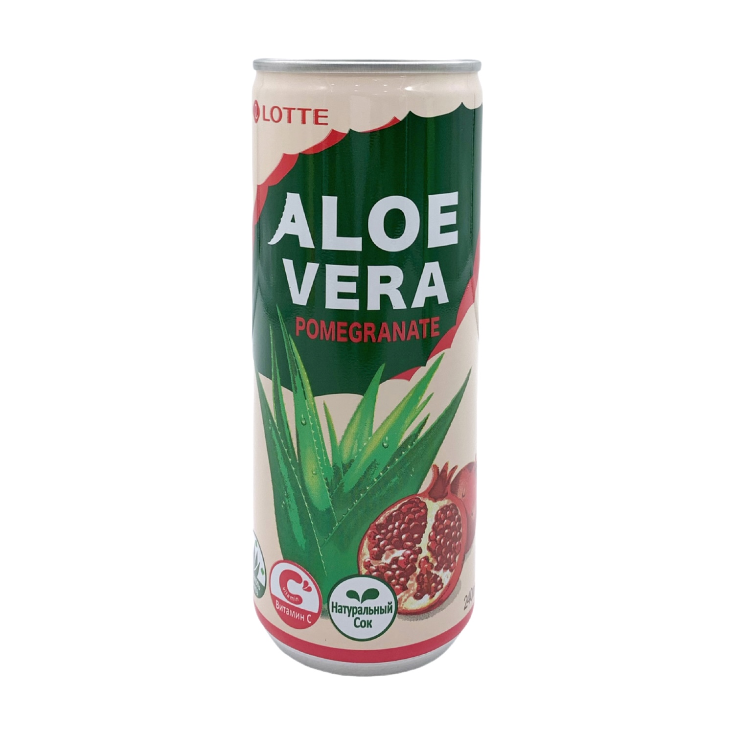 Негазированный сокосодержащий напиток Lotte Aloe Vera Гранат 0,24 л