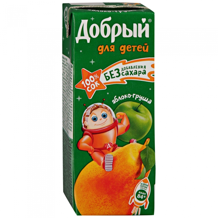 Добрый сок яблоко - груша TetraPak 0,2л