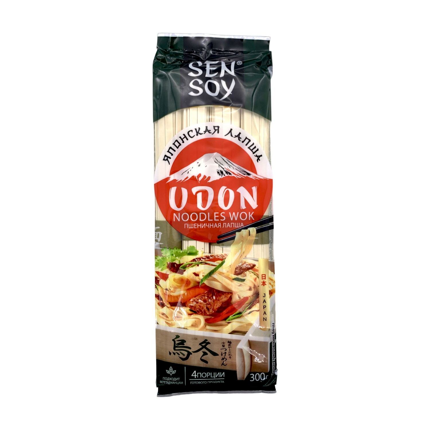 Лапша пшеничная UDON плоская для приготовления WOK Sen Soy,300гр
