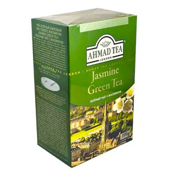 Чай зеленый Ahmad Tea листовой с жасмином, 100г