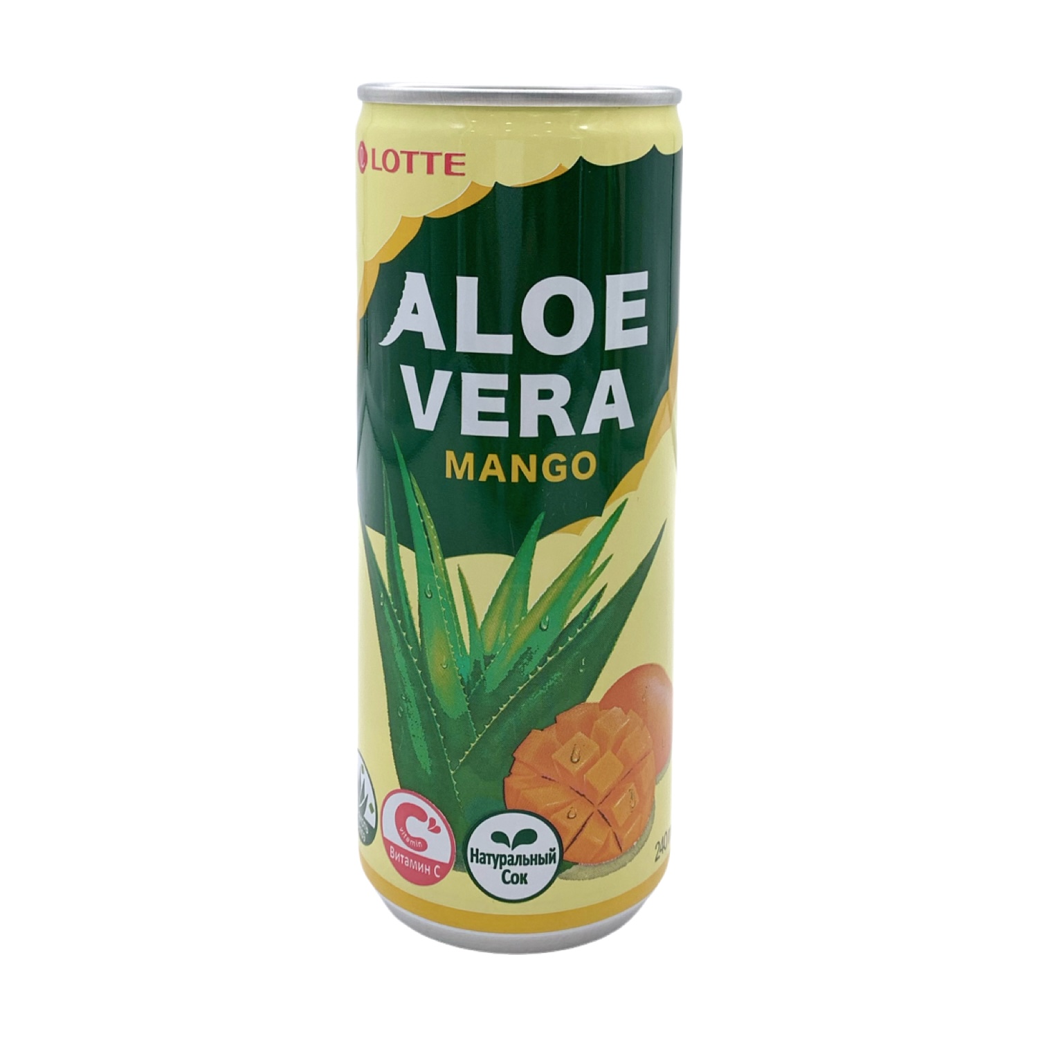 Негазированный сокосодержащий напиток Lotte Aloe Vera Манго 0,24 л