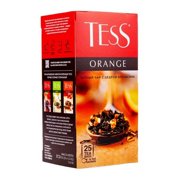 Чай черный Tess Orange Оранж, 25 х 2г