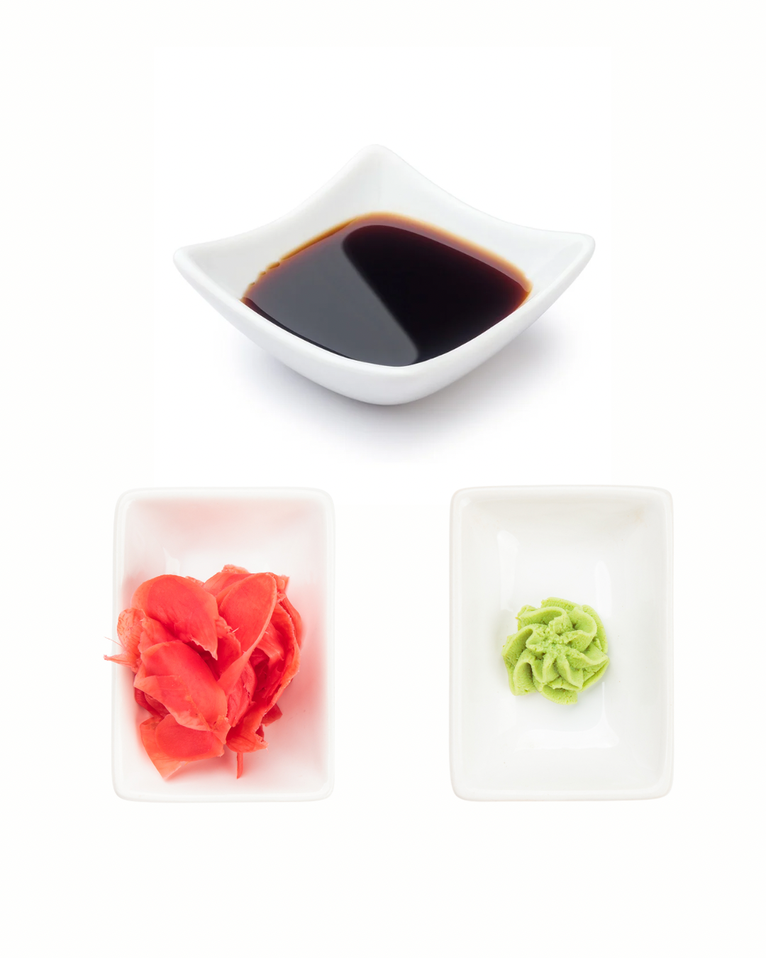 Набор соевый соус, имбирь, васаби