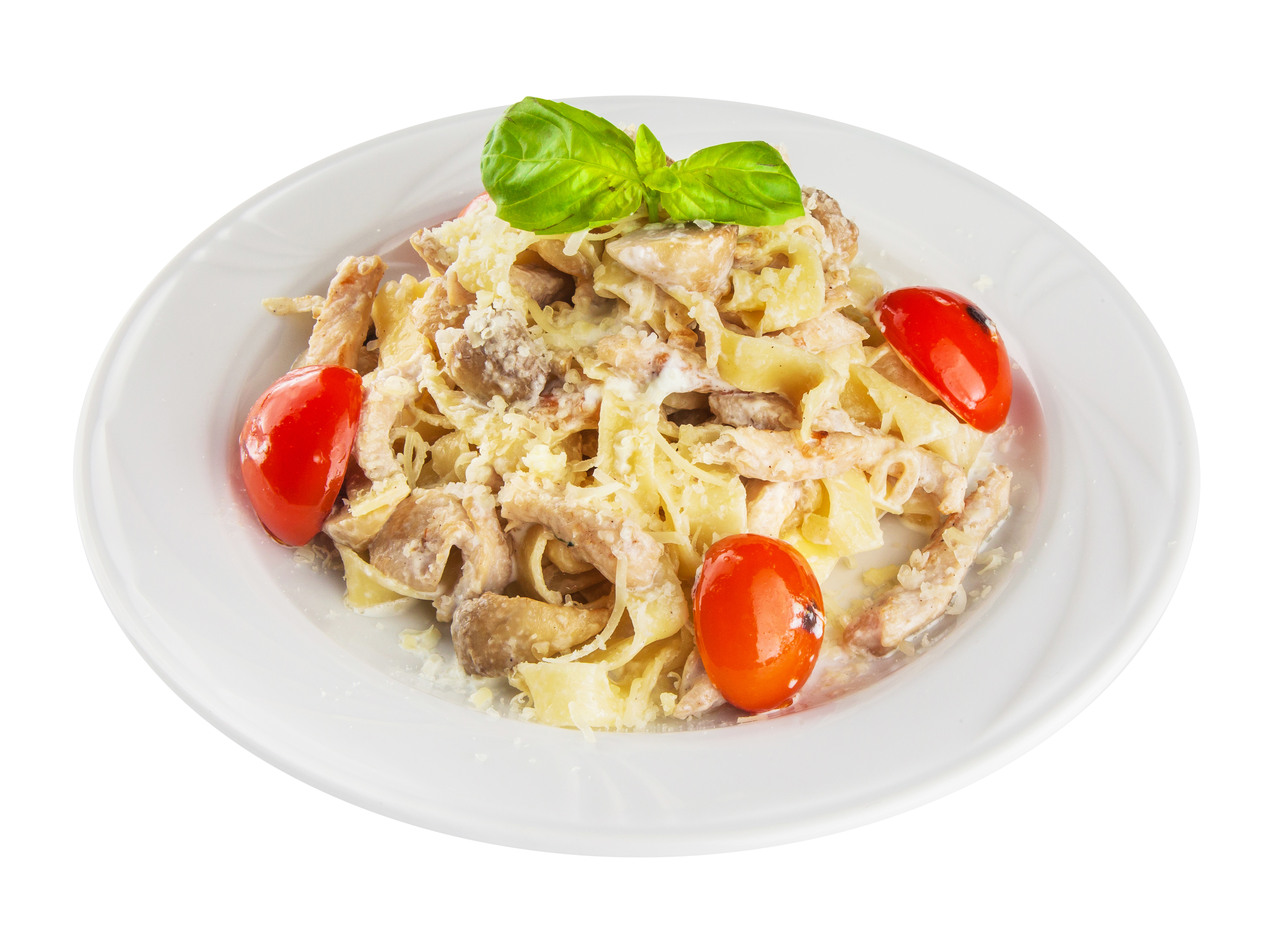 Фетучини с курицей и грибами