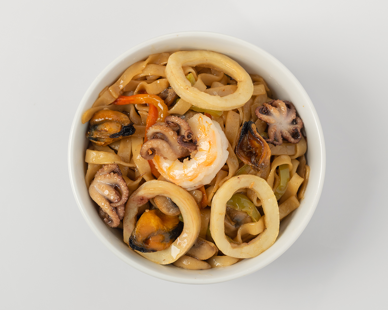 Удон с морепродуктами (терияки)