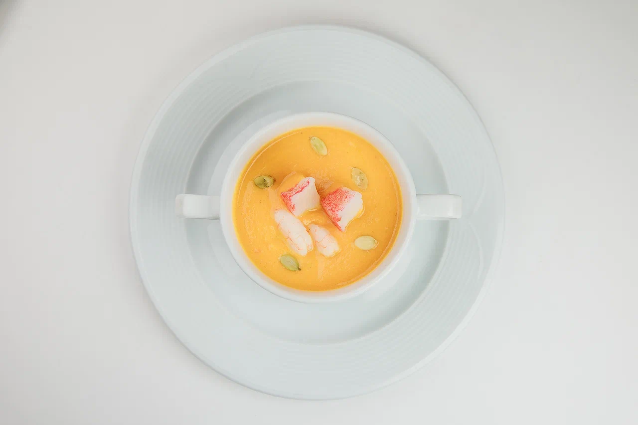 Суп пюре из тыквы со снежным крабом