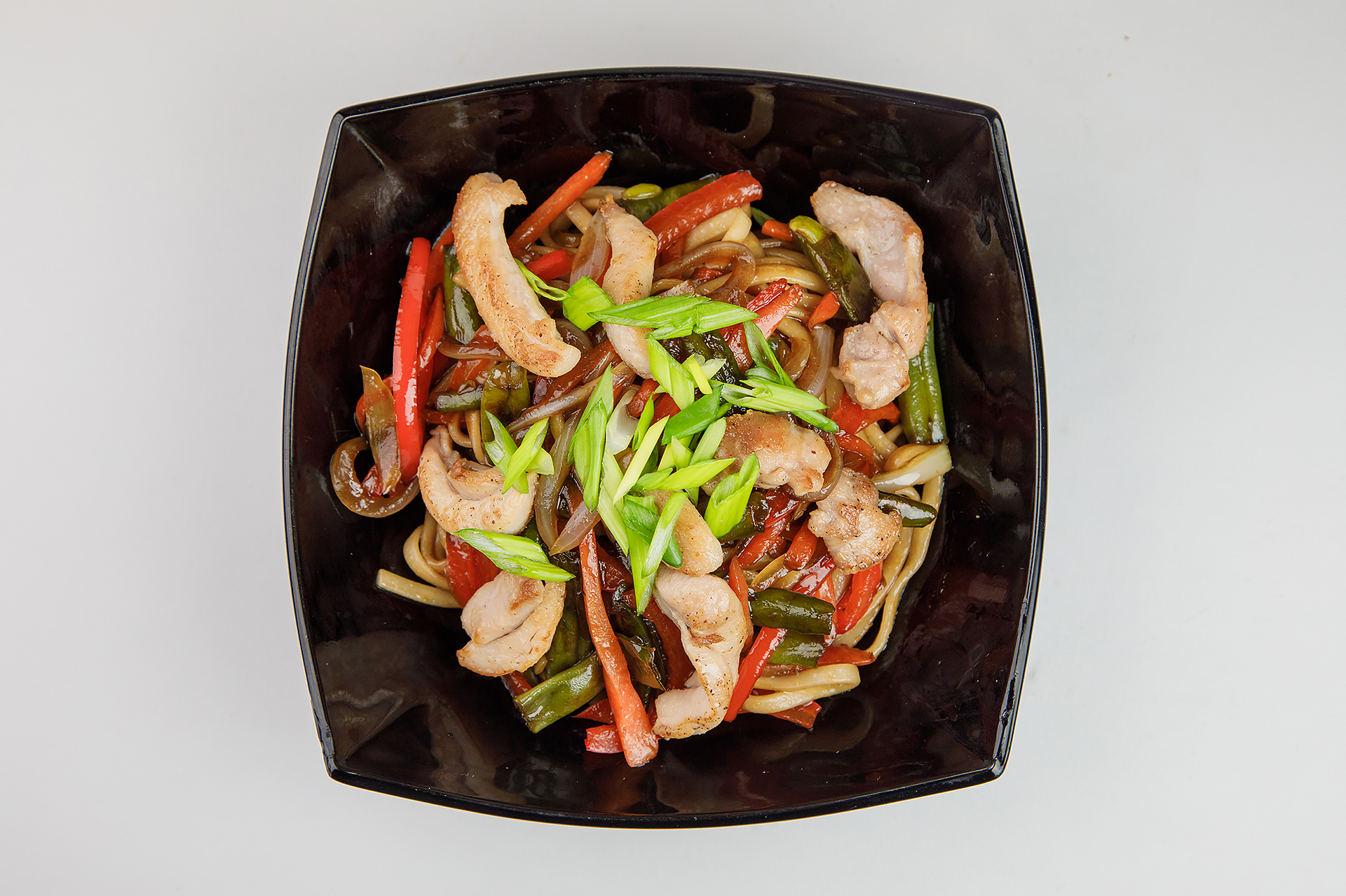 Лапша с Курицей в соусе терияки