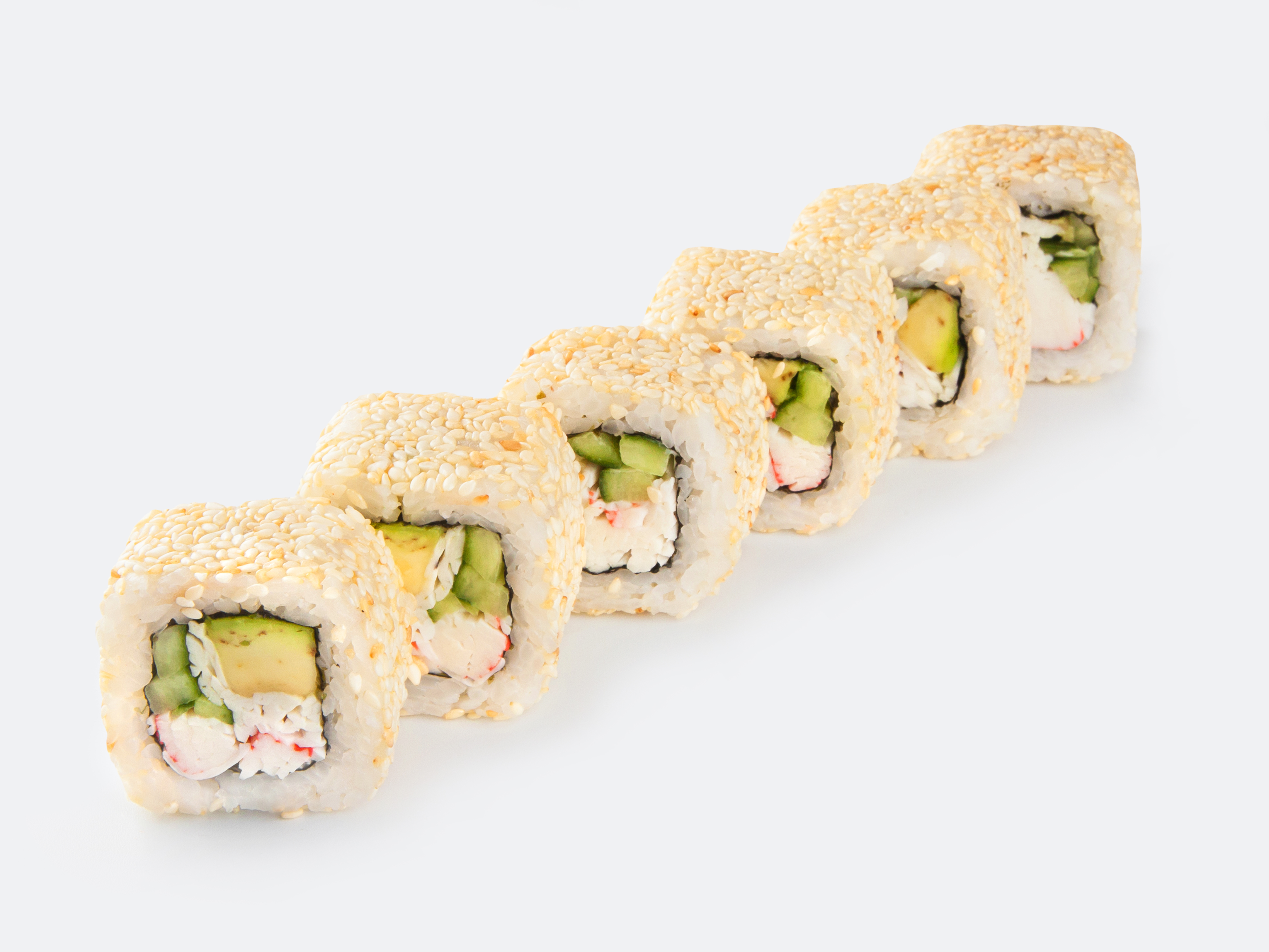 Ролл Калифорния в кунжуте