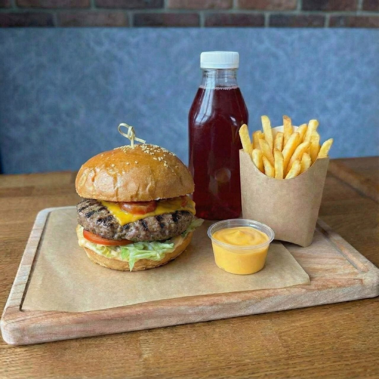 Комбо с классическим бургер (котлета из говядины)