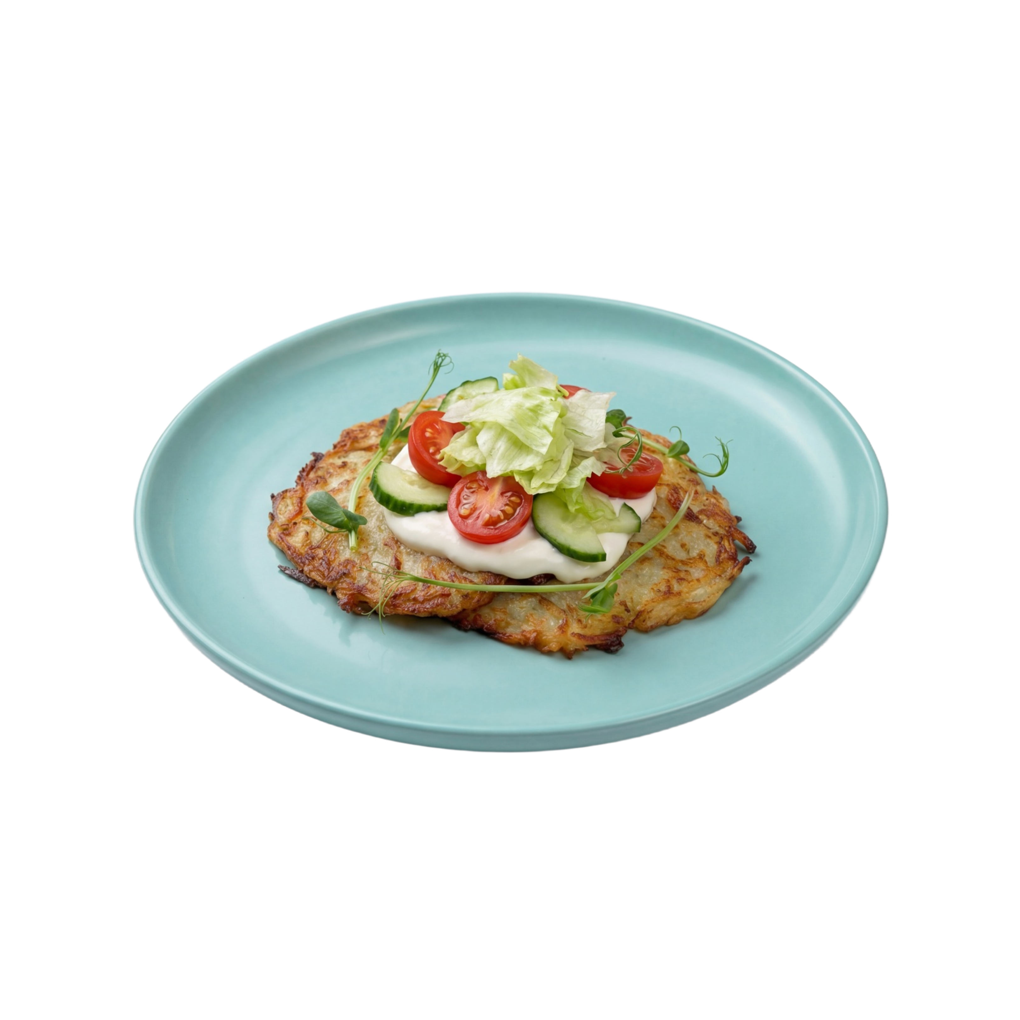 Драники со свежими овощами